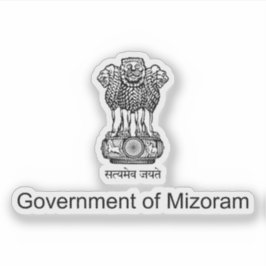 Adesivo Selo do Estado de Mizoram, Índia