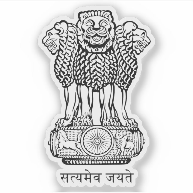 Adesivo Selo do Estado de Rajasthan, Índia (Frente)