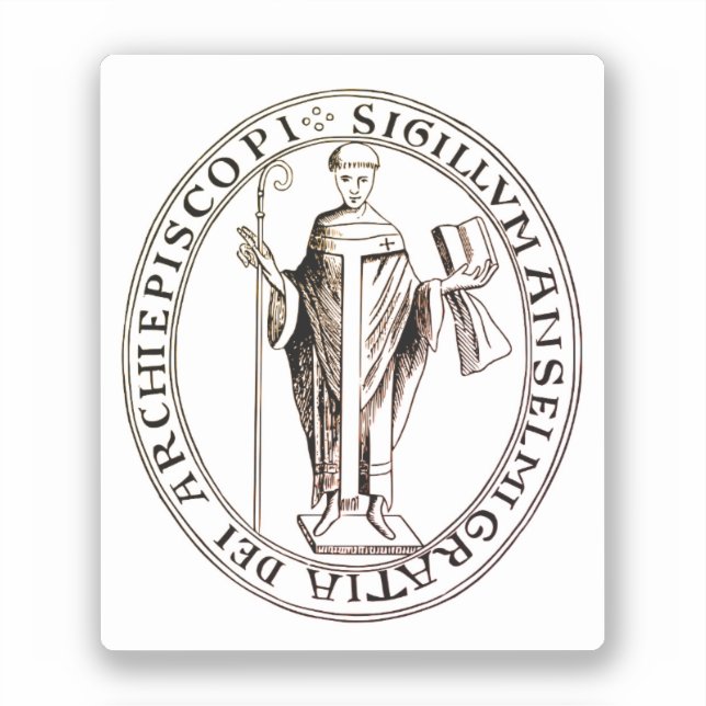 Adesivo Selo do Santo Anselm de Canterbury (Frente)
