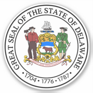 Adesivo Selo Estatal de Delaware