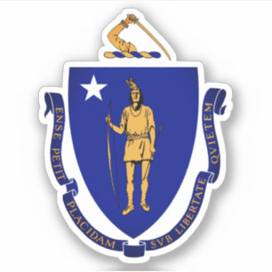 Adesivo Selo Estatal de Massachusetts