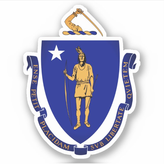 Adesivo Selo Estatal de Massachusetts (Frente)
