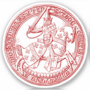 Adesivo Selo Herálseco Medieval de Thomas de Beauchamp