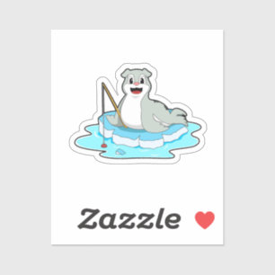 Adesivo Selo na pesca com vara de pesca