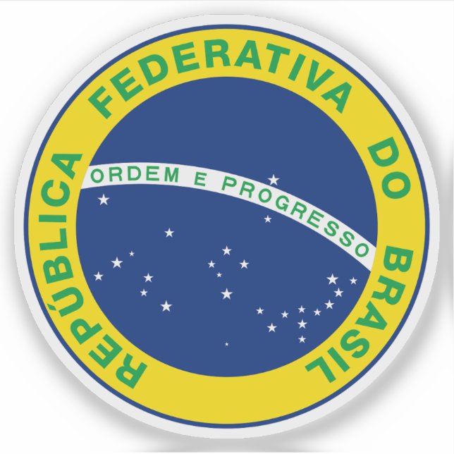 Adesivo Selo Nacional do Brasil (Frente)
