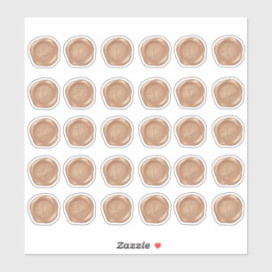 Adesivo Selos De Cera De Cobre Monogramada Lt