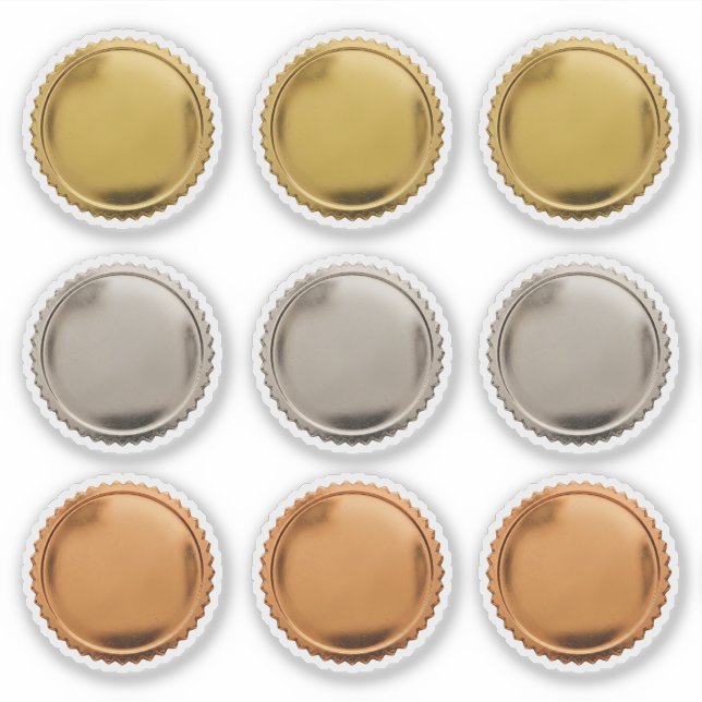 Adesivo Selos de Ouro 3D com Relevo Estrela x9 (Frente)