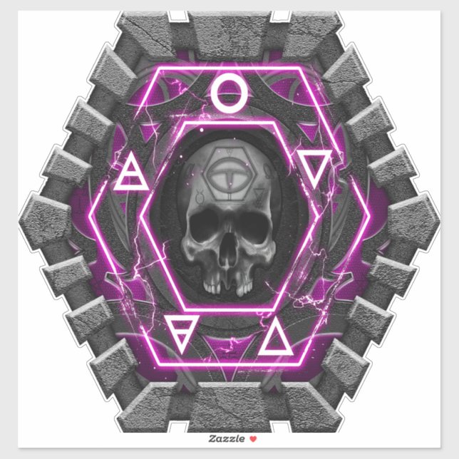 Adesivo Selos e selos de crânio (Folha)