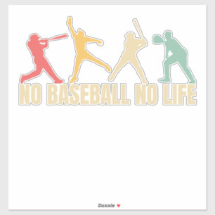 Adesivo Sem Beisebol Sem Vida Beisebol Divertido
