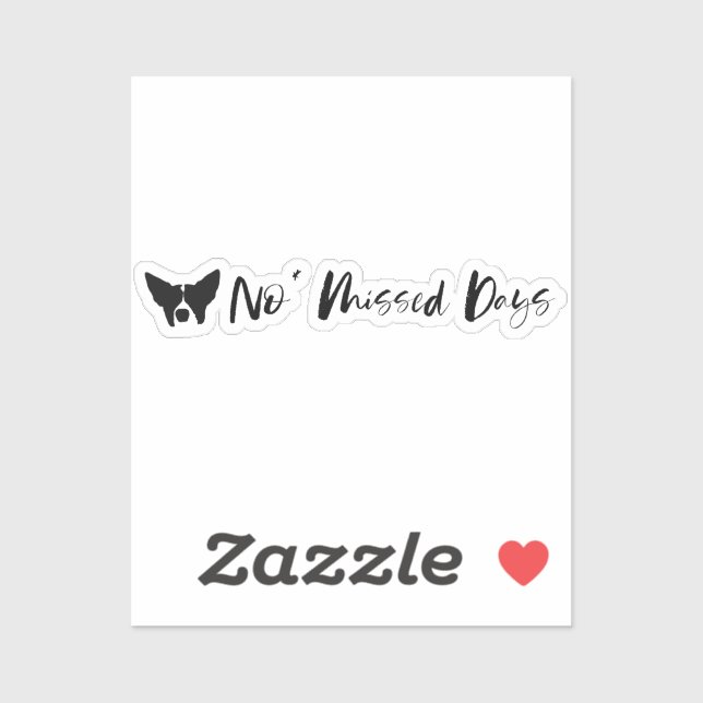 Adesivo Sem Design de texto de Dias Ausentes (Folha)