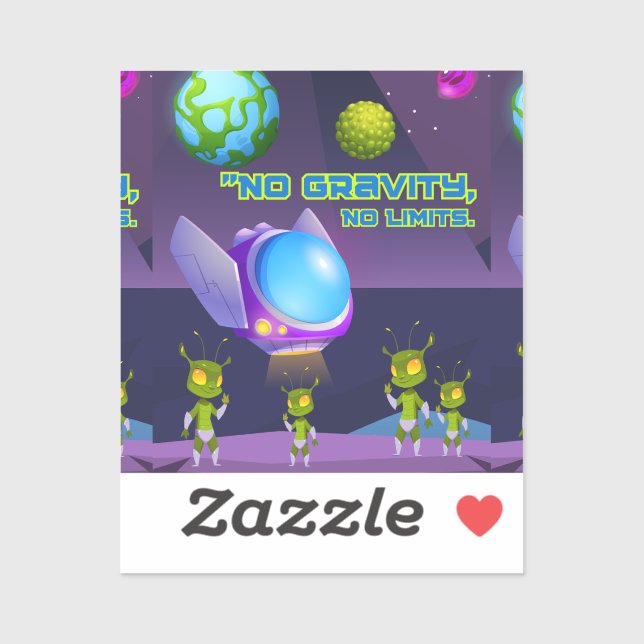 Adesivo Sem limites de gravidade (Folha)