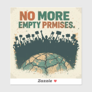 Adesivo Sem mais promessas vazias' - Greve climática venen