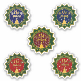 Adesivo Sem Pequim Não Abrir Até A Cor Verde De Natal