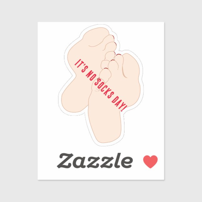 Adesivo Sem Pés do Dia do Meias (Folha)