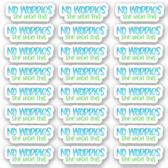 Adesivo Sem Preocupações, Ela Ganhou Este Vinheta De Vinil (Frente)