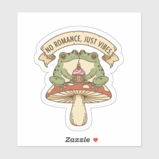 Adesivo Sem Romance, Apenas Vibes | Núcleo de Cogumelo de