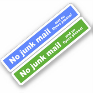 Adesivo Sem sinal de autocolante de correio publicitário n