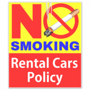 Adesivo Sem Sinal De Fumagem Para Carros De Aluguel
