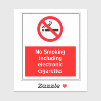 Adesivo Sem Tabagismo, Incluindo Cigarros Eletrônicos