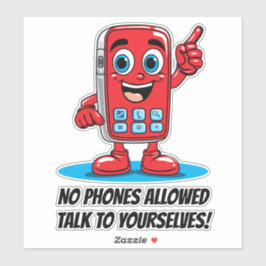 Adesivo Sem Telefones Permitidos Telefones Vermelhos