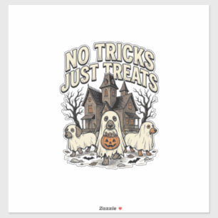 Adesivo Sem Truques Apenas Guloseimas Halloween Dachshund 