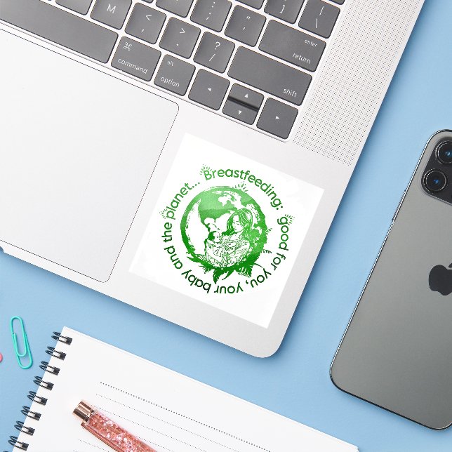 Adesivo Semana de Aleitamento de AANHPI (Notebook com iPhone)