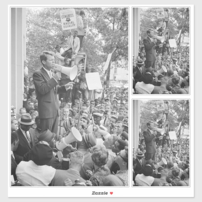 Adesivo Sen. Robert Kennedy Campaigning para Presidente do (Folha)