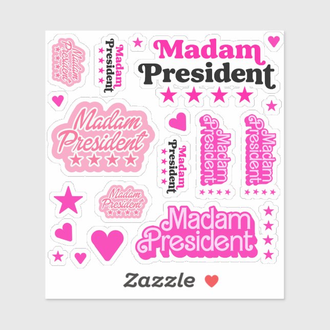 Adesivo Senhora Presidente Pink Sticker Sheet (Folha)