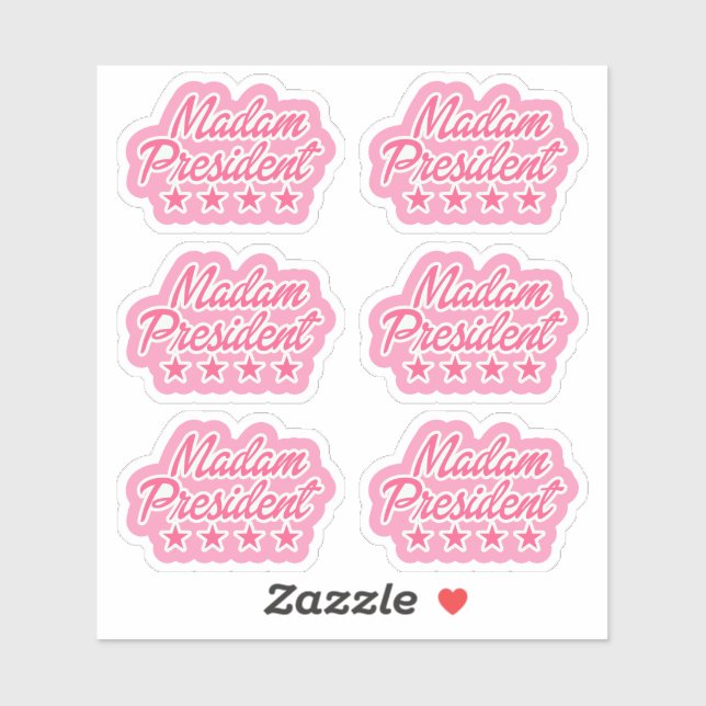 Adesivo Senhora Presidente Pink Sticker Sheet (Folha)