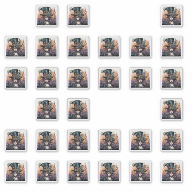 Adesivo Senhora Steampunk com o drama superior (Frente)