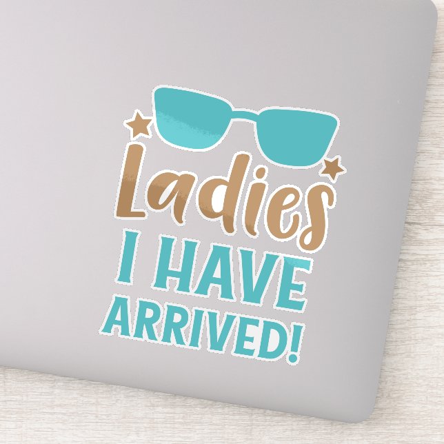 Adesivo Senhoras Que Cheguei, Óculos De Sol, Estrelas (Detalhe)