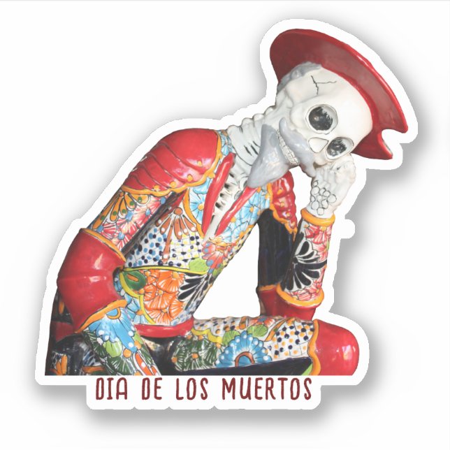 Adesivo Señor Hombre Dia De Los Muertos (Frente)