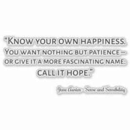 Adesivo Sense And Sensibility Quote I