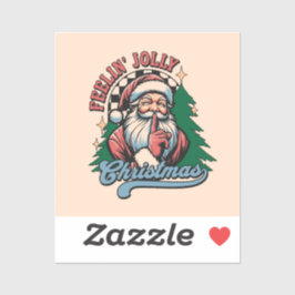 Adesivo Sentindo-se Alegre Papai Noel de Natal .