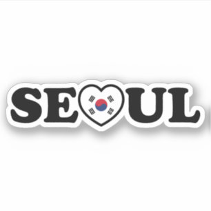 Adesivo Seoul Love Heart Taegeukgi Flag