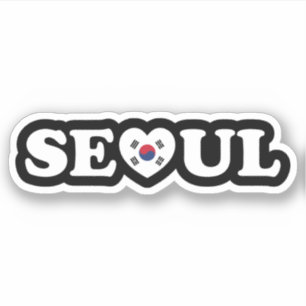 Adesivo Seoul Love Heart Taegeukgi Flag