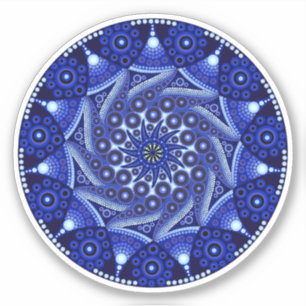 Adesivo Sept Birthstone Sapphire Mandala Sticker