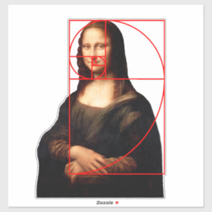 Adesivo Sequência Fibonacci Leonardo da Vinci Mona Lisa