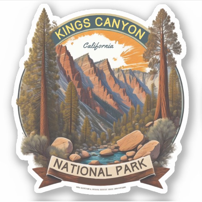 Adesivo Sequoia e Kings Canyon National Parks california (Frente)