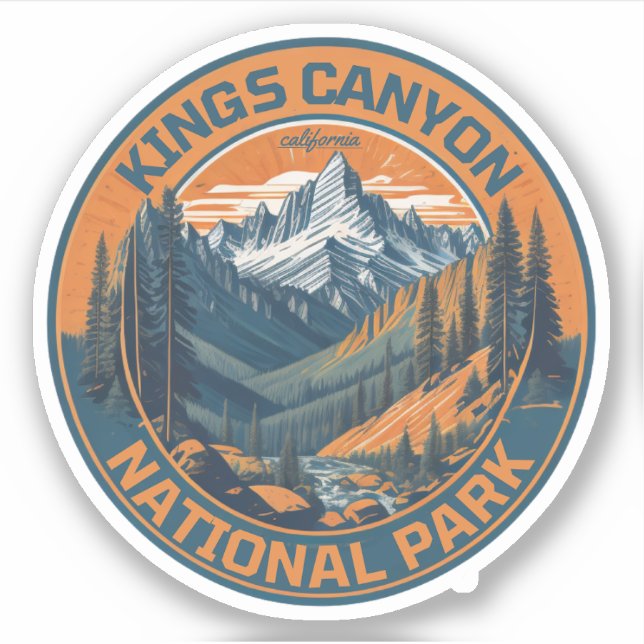 Adesivo Sequoia e Kings Canyon National Parks california (Frente)
