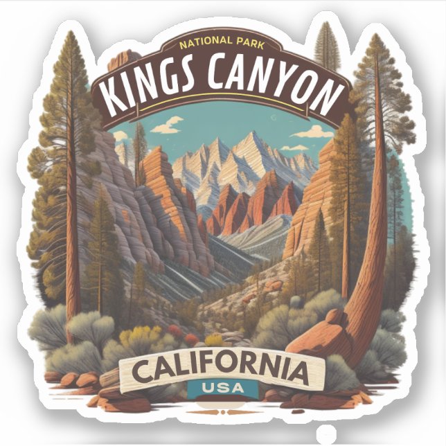 Adesivo Sequoia e Kings Canyon National Parks california (Frente)