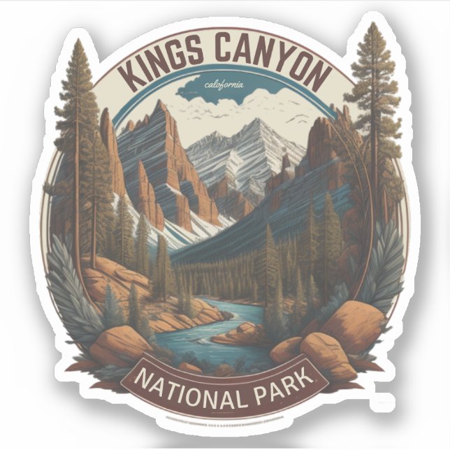 Adesivo Sequoia e Kings Canyon National Parks california (Frente)