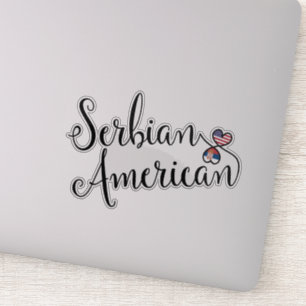 Adesivo SERBAN Flag Heart, Sérvia