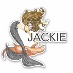 Adesivo Sereia nome Personalizado Fofo