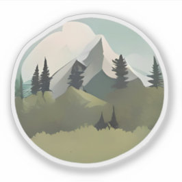 Adesivo Serenidade Alpina: Colinas e picos com Capas de Ne