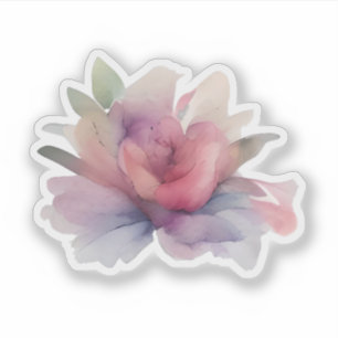 Adesivo Serenidade florescente: Abstrato Watercolor Flower