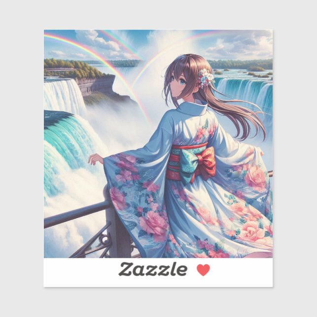 Adesivo Serenidade pelas cataratas (Folha)