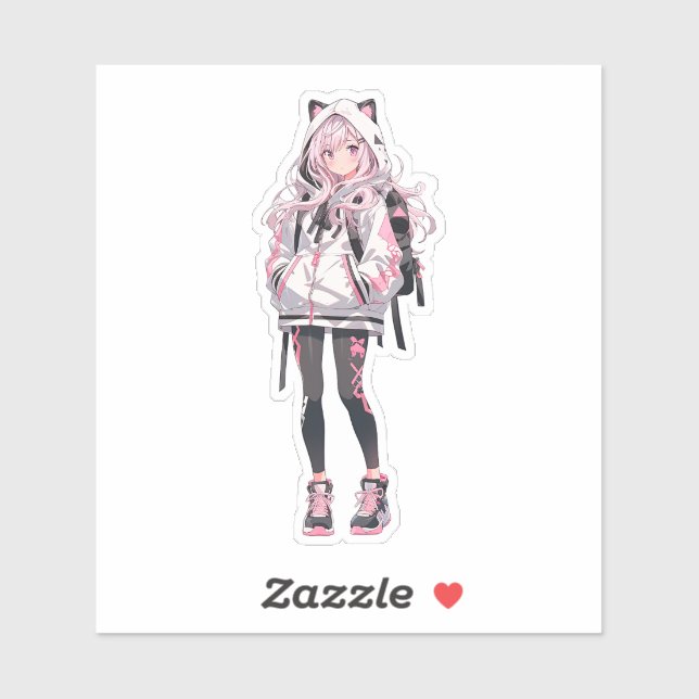 Adesivo Série Anime Girl (Folha)