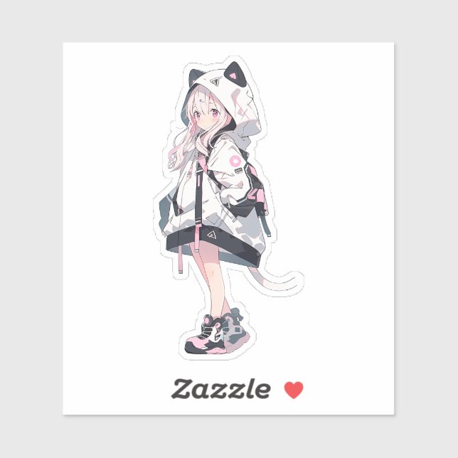 Adesivo Série Anime Girl (Folha)