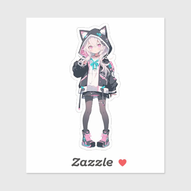 Adesivo Série Anime Girl (Folha)